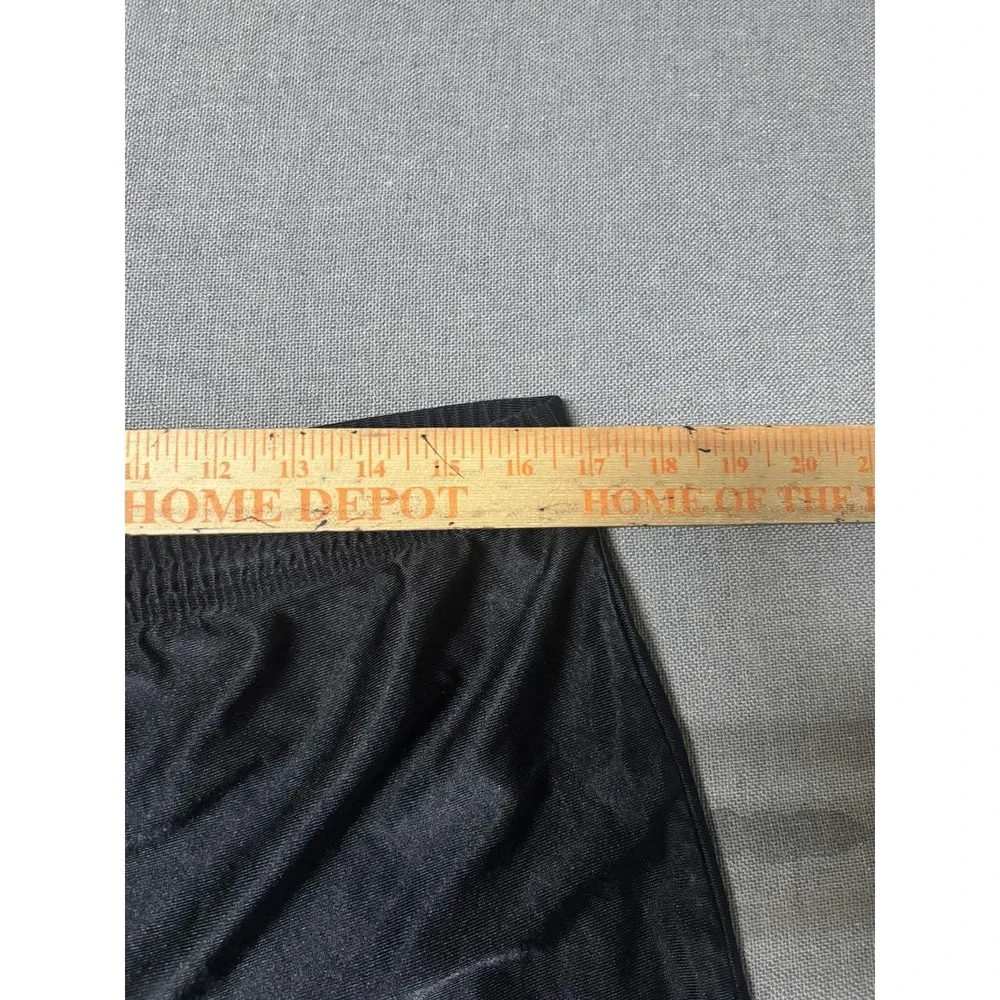 Nike Men M Vintage Shiny Athletic Shorts Nylon Black Made in USA No Elastic